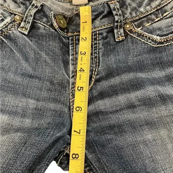 Silver Jeans Womens 27 Blue Denim Low Rise Boot Cut Surplus Western Medium Wash - Picture 15 of 15